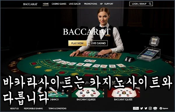 바카라사이트는 카지노사이트와 다릅니다